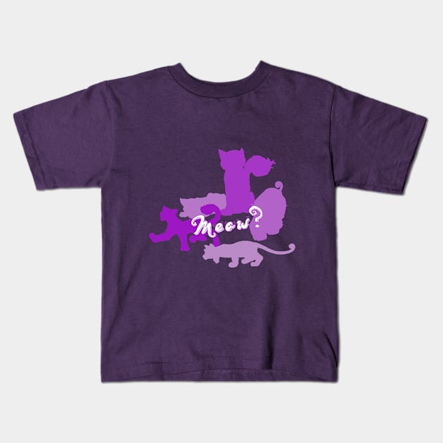 Meow? Kids T-Shirt by SafiAllue